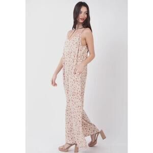 VERY J - Sleeveless Pleated Wide Leg Jumpsuit w/Pockets